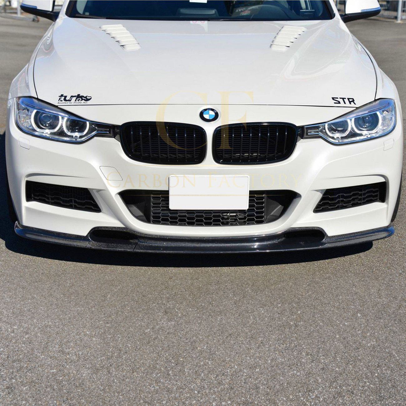 V Style Carbon Fibre Front Splitter for BMW F30 F31 3 Series M Sport 12-19 - Carbon Factory