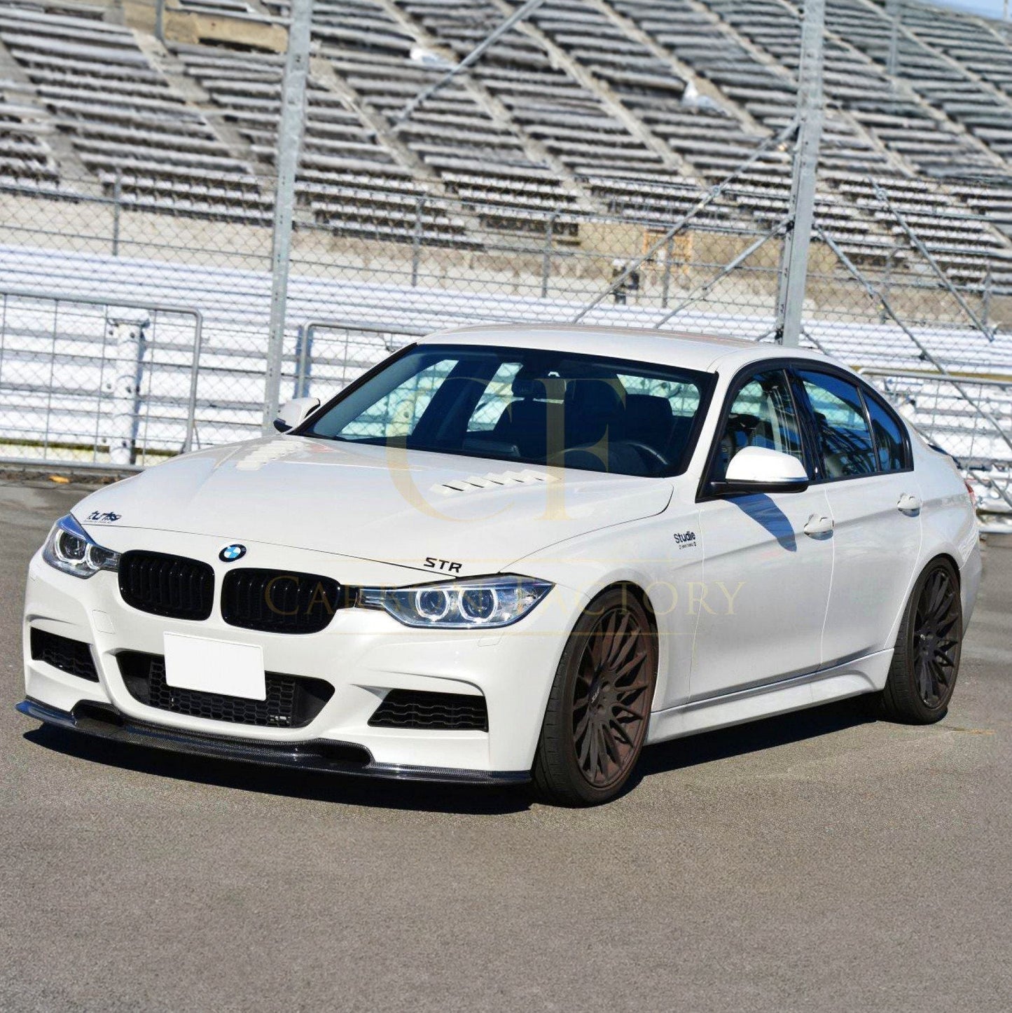 V Style Carbon Fibre Front Splitter for BMW F30 F31 3 Series M Sport 12-19 - Carbon Factory