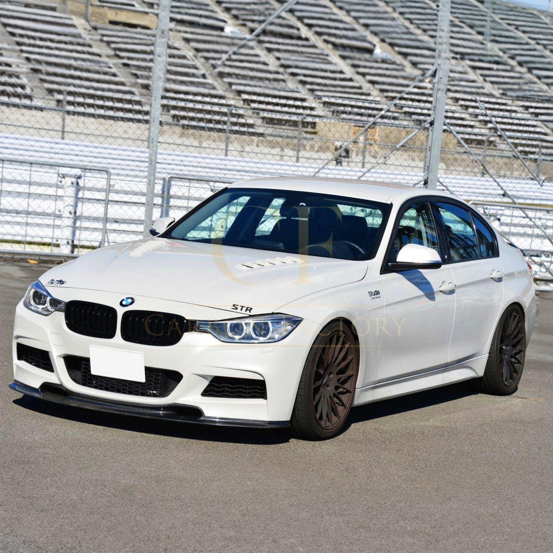 V Style Carbon Fibre Front Splitter for BMW F30 F31 3 Series M Sport 12-19 - Carbon Factory