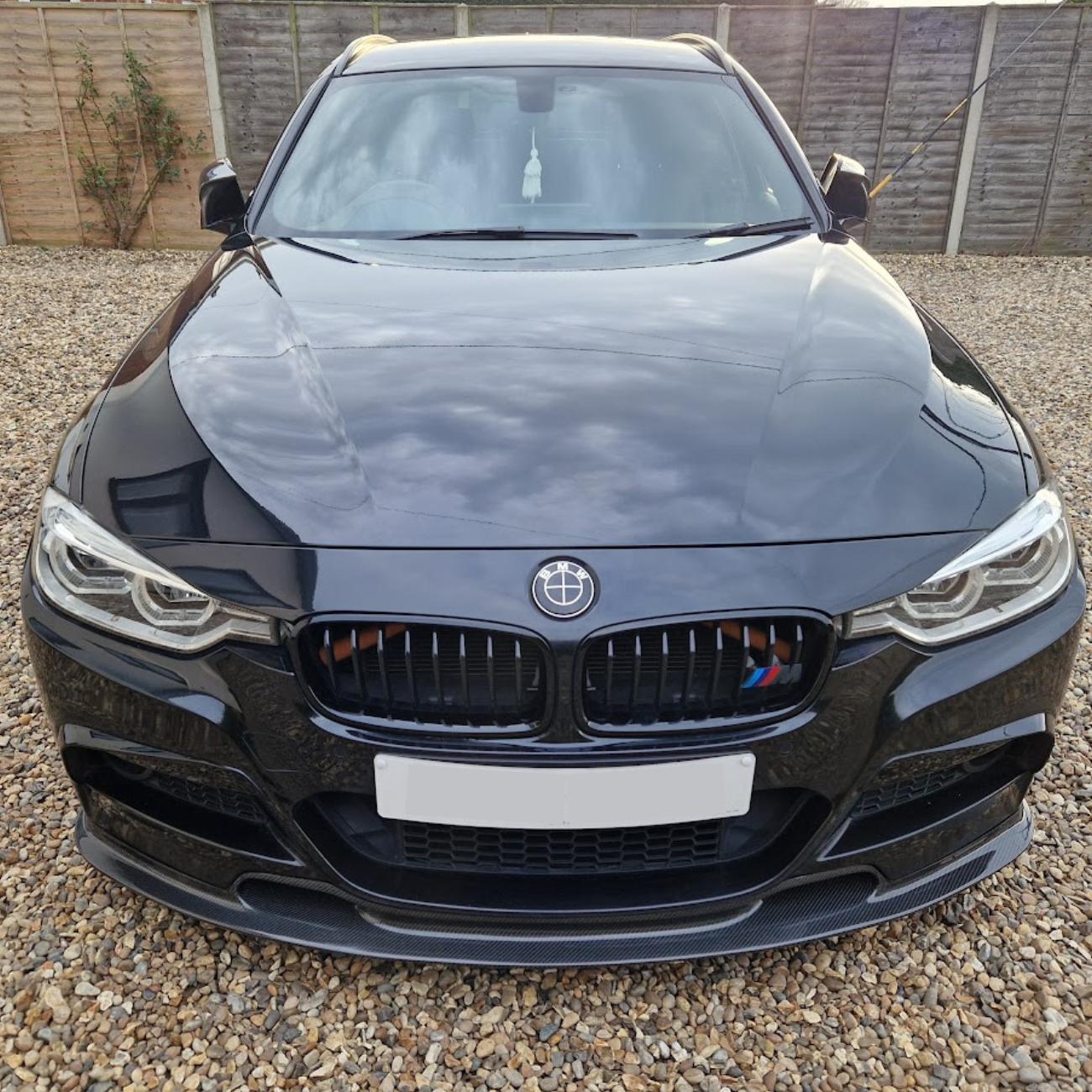 V Style Carbon Fibre Front Splitter for BMW F30 F31 3 Series M Sport 12-19 - Carbon Factory
