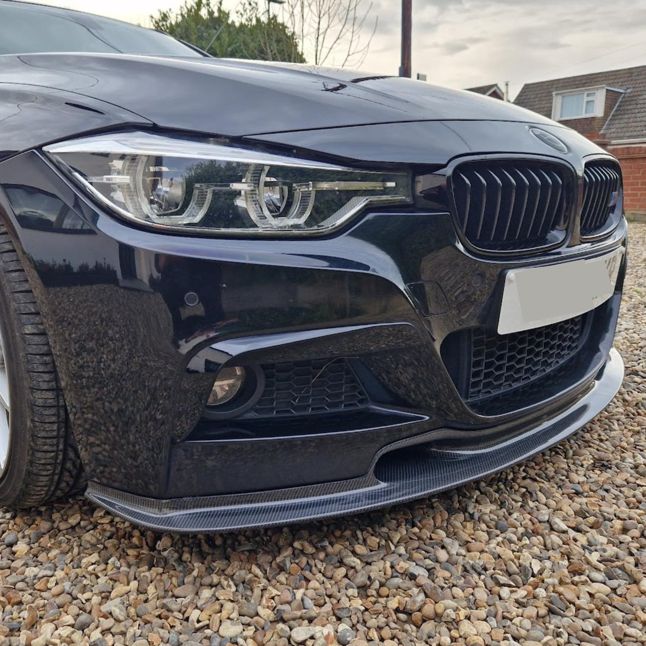 V Style Carbon Fibre Front Splitter for BMW F30 F31 3 Series M Sport 12-19 - Carbon Factory
