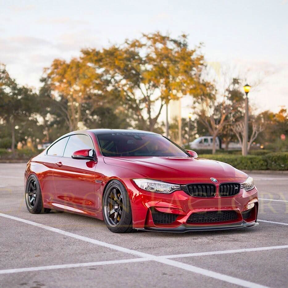 V Style Carbon Fibre Front Splitter for BMW F80 M3 F82 F83 M4 14-20 - Carbon Factory