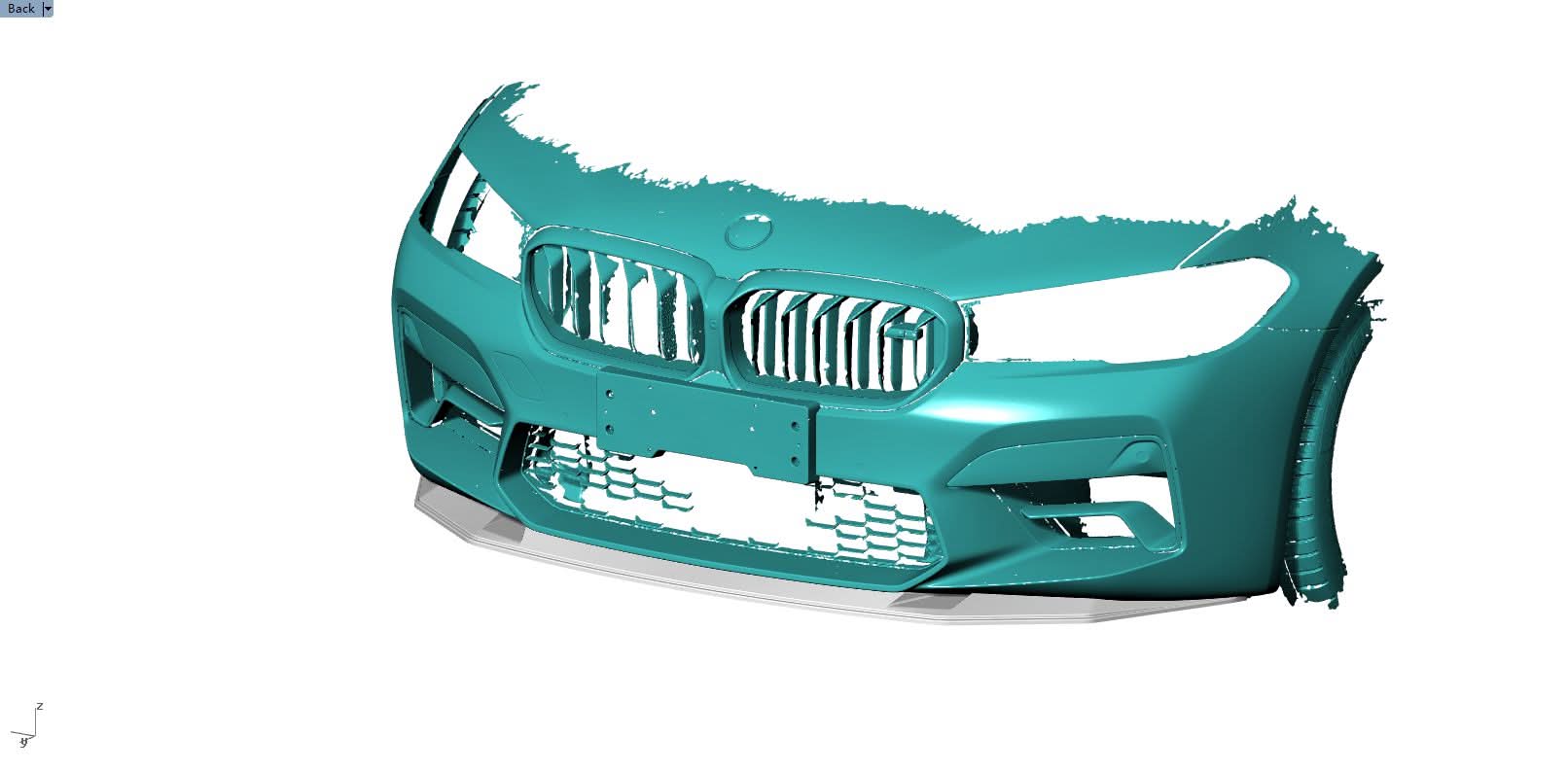 V Style Carbon Fibre Front Splitter for BMW F90 M5 LCI 21-24 - Carbon Factory