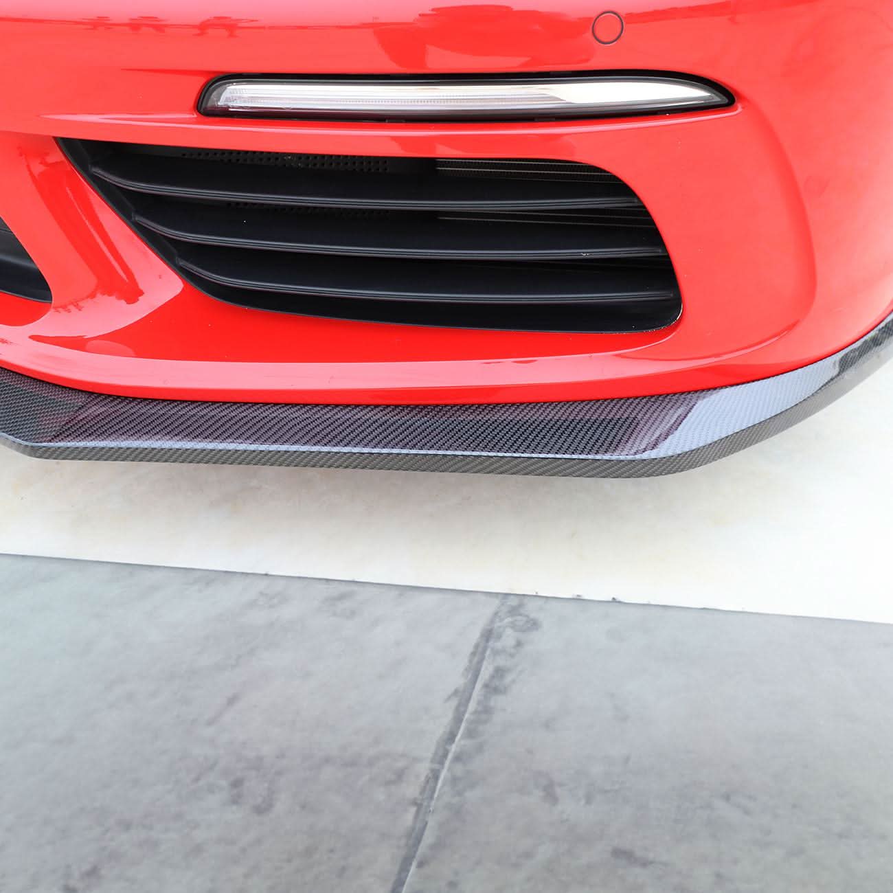 V Style Carbon Fibre Front Splitter for Porsche Boxster & Cayman 718 1 ...