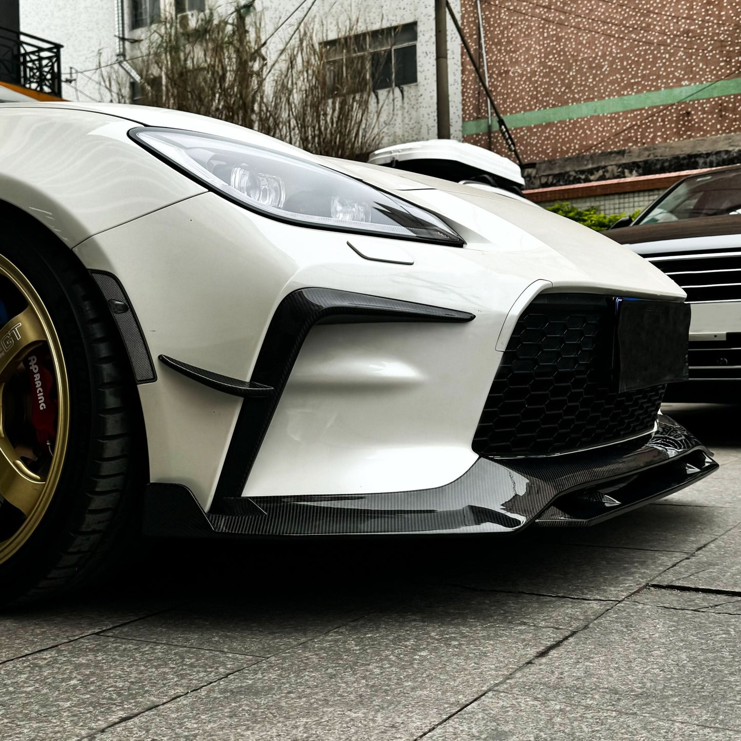 V Style Carbon Fibre Front Splitter for Toyota GR86 22-Present - Carbon Factory