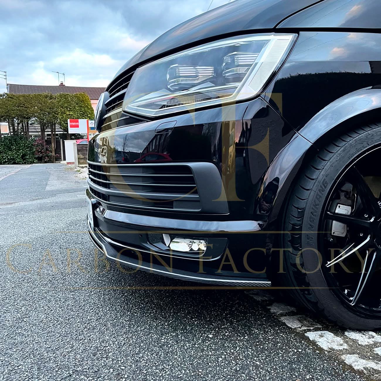 V Style Carbon Fibre Front Splitter for VW T6 Multivan 15-20 - Carbon Factory