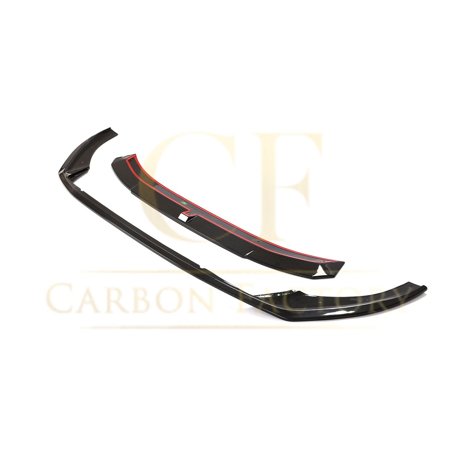 V Style Pre-Preg Carbon Fibre Front Splitter for Audi B9.5 A5 S Line & S5 20-22 - Carbon Factory