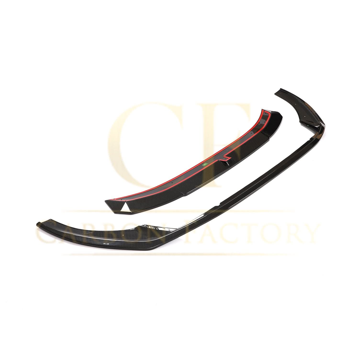 V Style Pre-Preg Carbon Fibre Front Splitter for Audi B9.5 A5 S Line & S5 20-22 - Carbon Factory