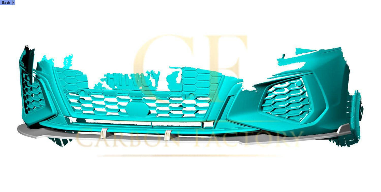 V Style Pre-Preg Carbon Fibre Front Splitter for Audi S3 Saloon 21-Present - Carbon Factory