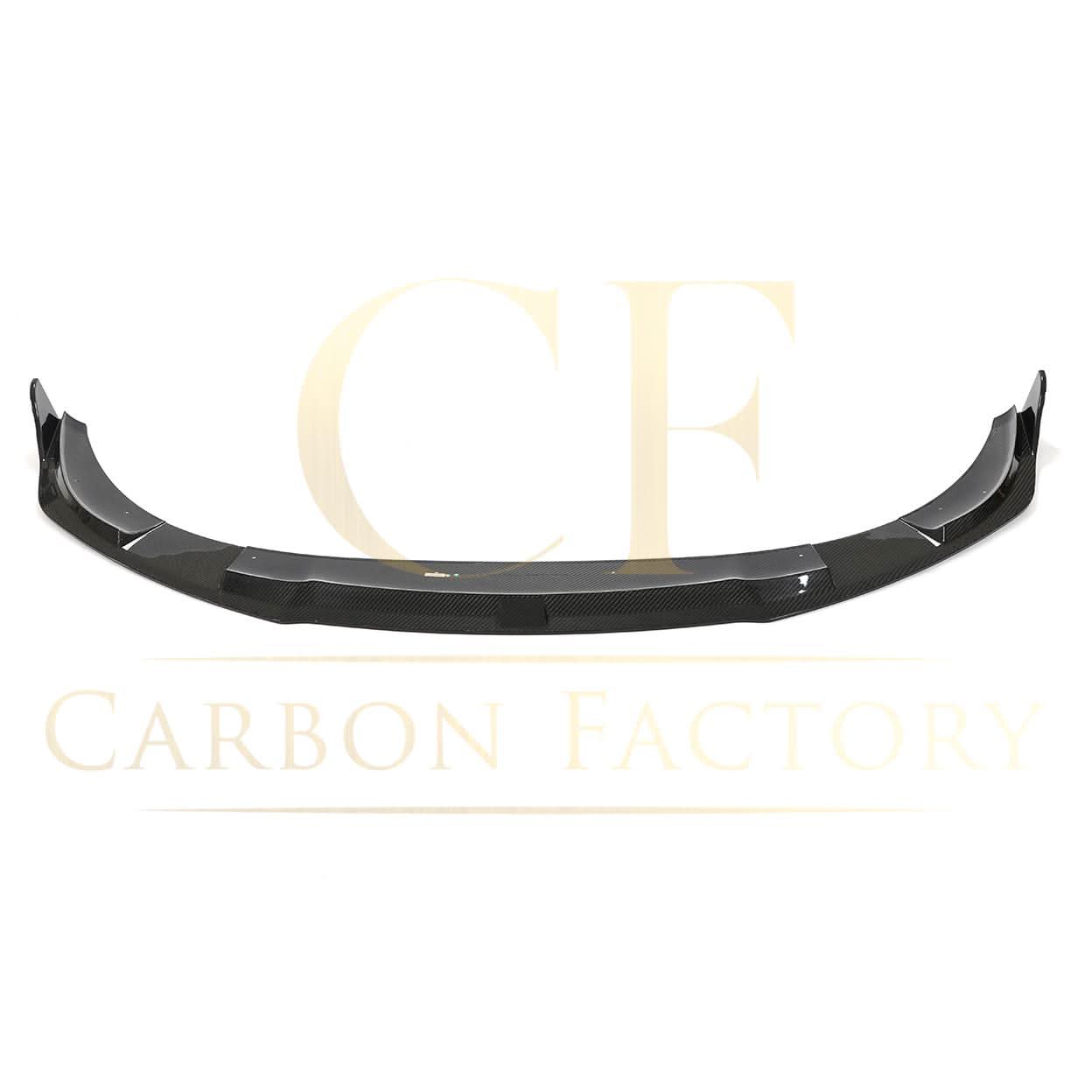V Style Pre-Preg Carbon Fibre Front Splitter for Porsche Taycan Turbo 4 Door 19-21 - Carbon Factory