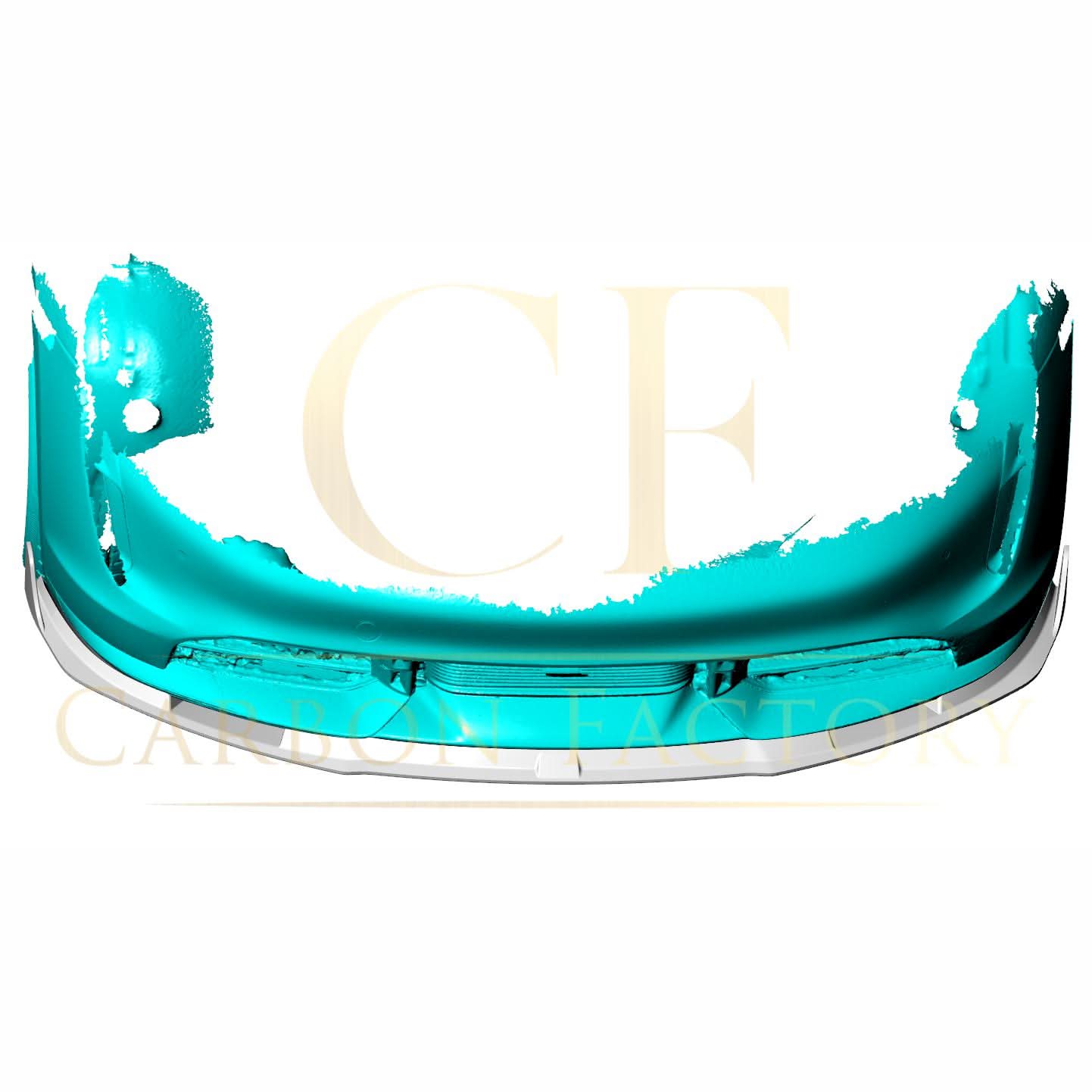V Style Pre-Preg Carbon Fibre Front Splitter for Porsche Taycan Turbo 4 Door 19-21 - Carbon Factory