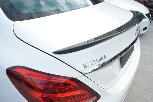 AMG Style Carbon Fibre Boot Spoiler for Mercedes Benz W205 C Class 15-21 - Carbon Factory