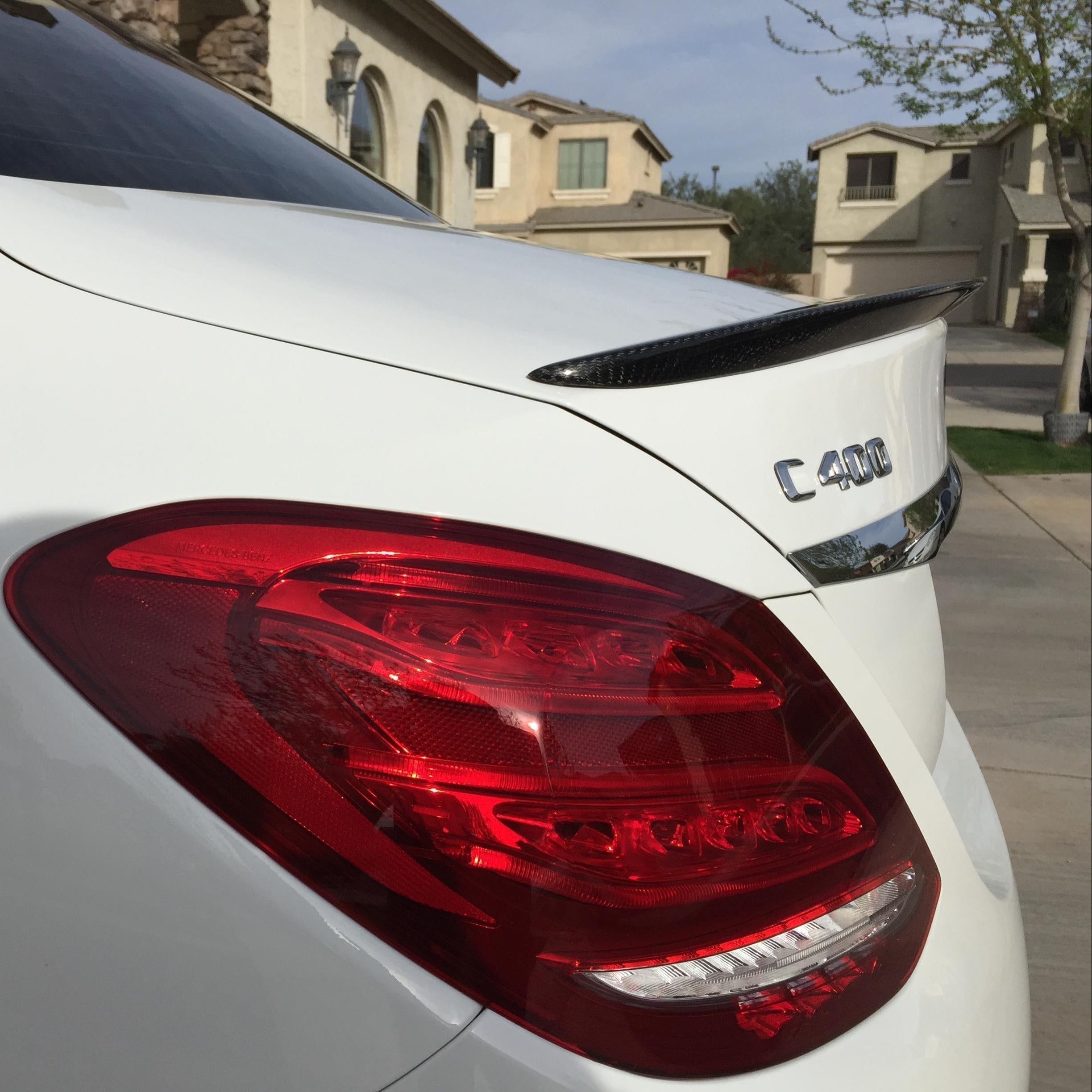AMG Style Carbon Fibre Boot Spoiler for Mercedes Benz W205 C Class 15-21 - Carbon Factory