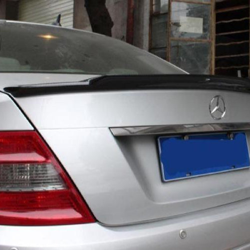 C74 Style Carbon Fibre Boot Spoiler for Mercedes Benz W204 C Class Saloon 07-14 - Carbon Factory