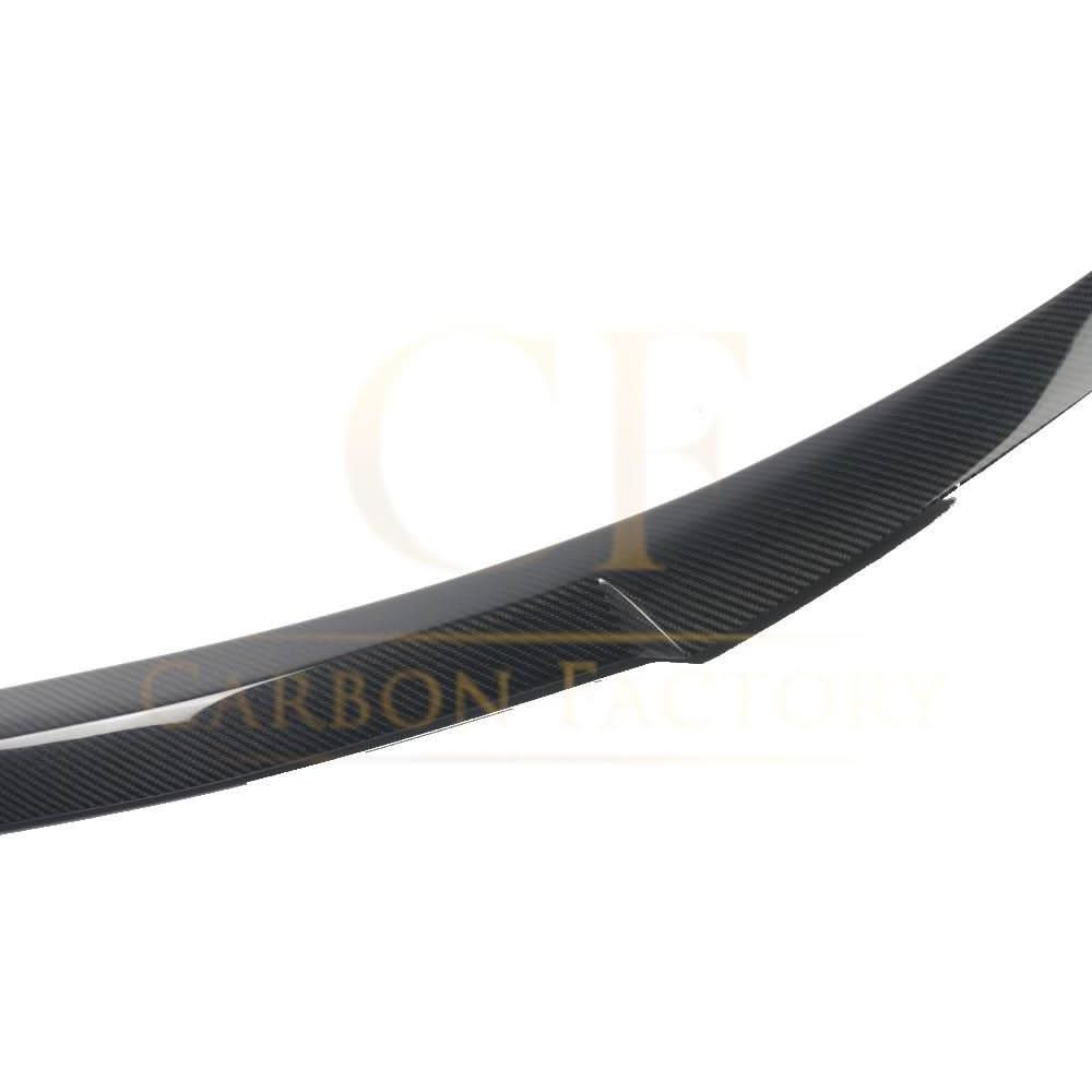 Carbon fibre boot spoiler for Audi B8 A5, style CF, designed for 2007-2016 models, enhances sporty appearance.