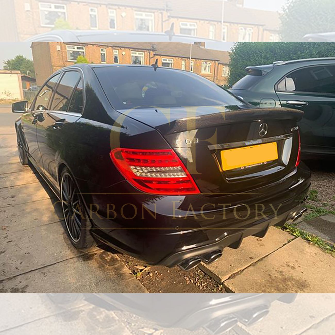 V Style Carbon Fibre Boot Spoiler for Mercedes Benz W204 C Class 07-14 - Carbon Factory
