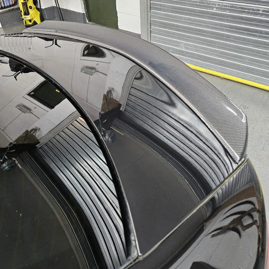 V Style Carbon Fibre Boot Spoiler for Mercedes Benz W204 C Class 07-14 - Carbon Factory
