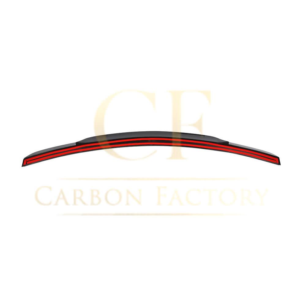 AMG-style carbon fibre boot spoiler for Mercedes-Benz W222 S-Class saloon 2014-2020, enhancing sporty rear aesthetics.