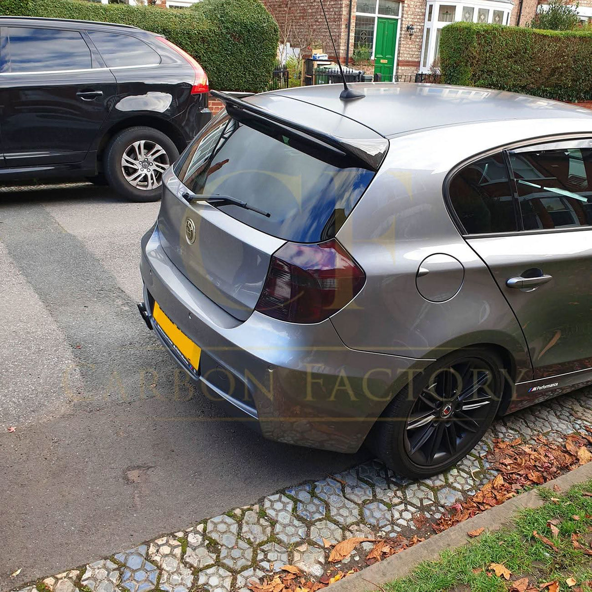 Carbon Fiber Pattern Rear Spoiler For BMW 1 Series E81/E87 (2004-2013) - Glossy ABS Lip Spoiler