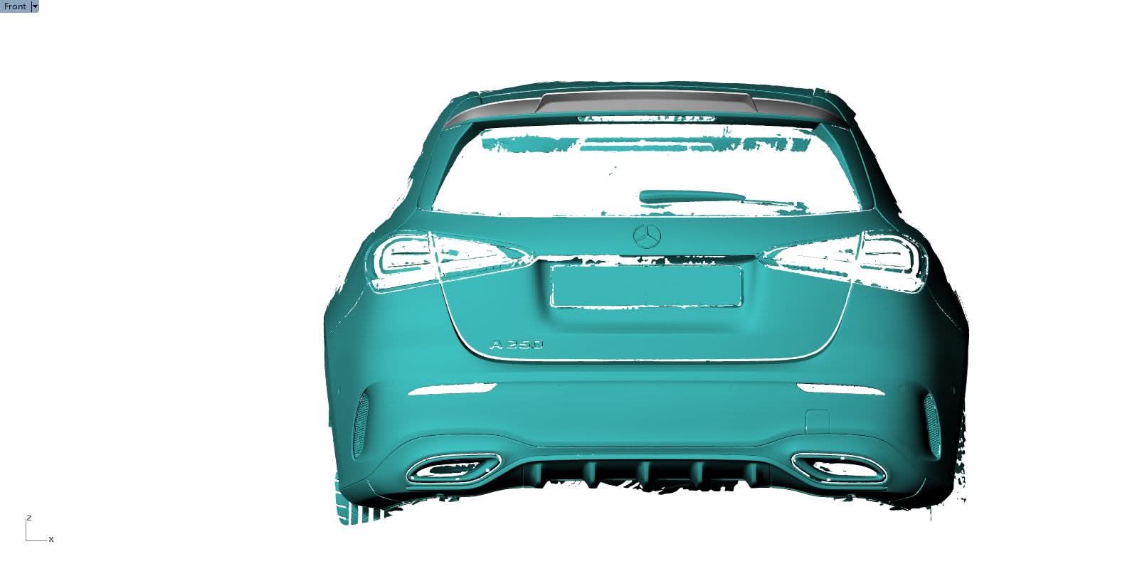 Brabus Style Carbon Fibre Roof Spoiler for Mercedes Benz W177 A Class Hatchback 18-Present - Carbon Factory