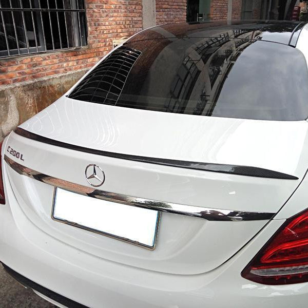 C63 Style Carbon Fibre Boot Spoiler for Mercedes Benz W205 C Class Saloon 15-21 - Carbon Factory