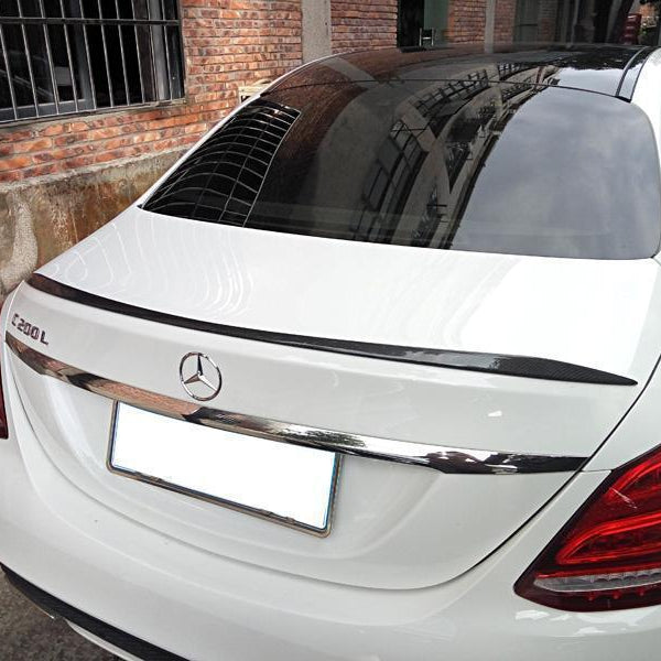 C63 Style Carbon Fibre Boot Spoiler for Mercedes Benz W205 C Class Saloon 15-21 - Carbon Factory