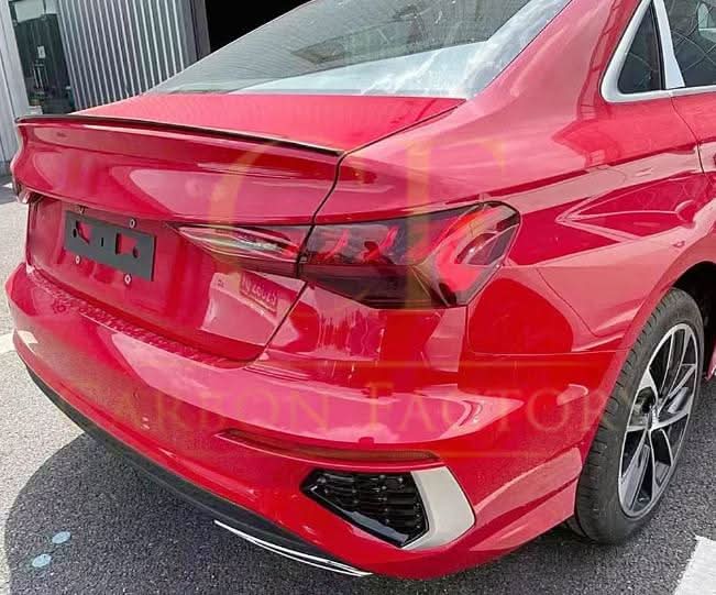 CF Style Carbon Fibre Boot Spoiler for Audi A3 S3 RS3 Saloon 20-24 - Carbon Factory