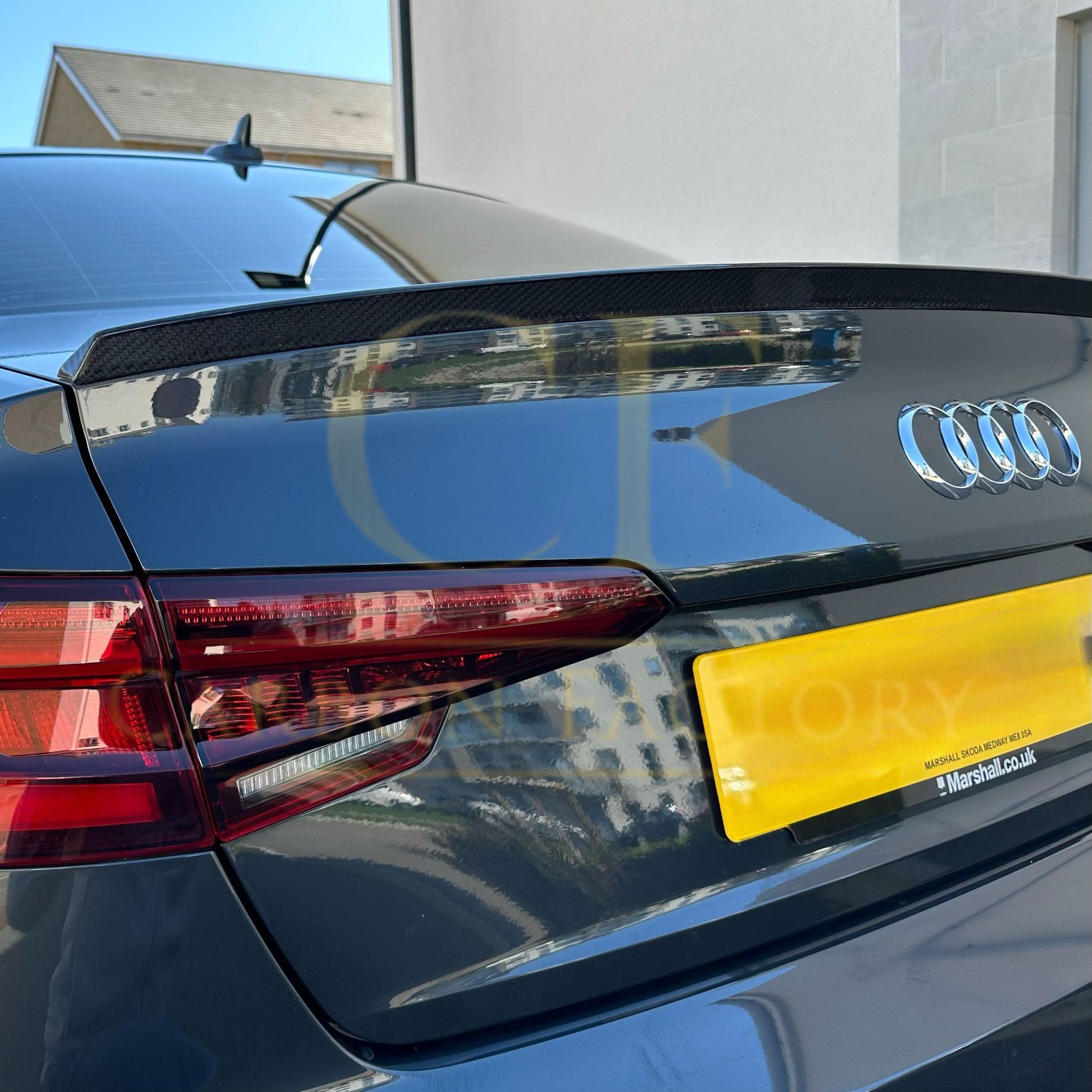 OEM Style Carbon Fibre Boot Spoiler for Audi A4 S4 B9 16-22 - Carbon Factory