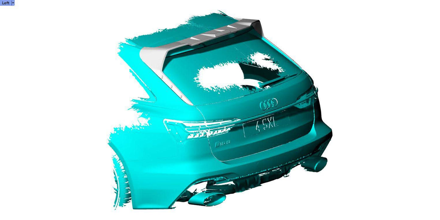 Pre-Preg Carbon Fibre Roof Spoiler for Audi C8 RS6 19-24 - Carbon Factory