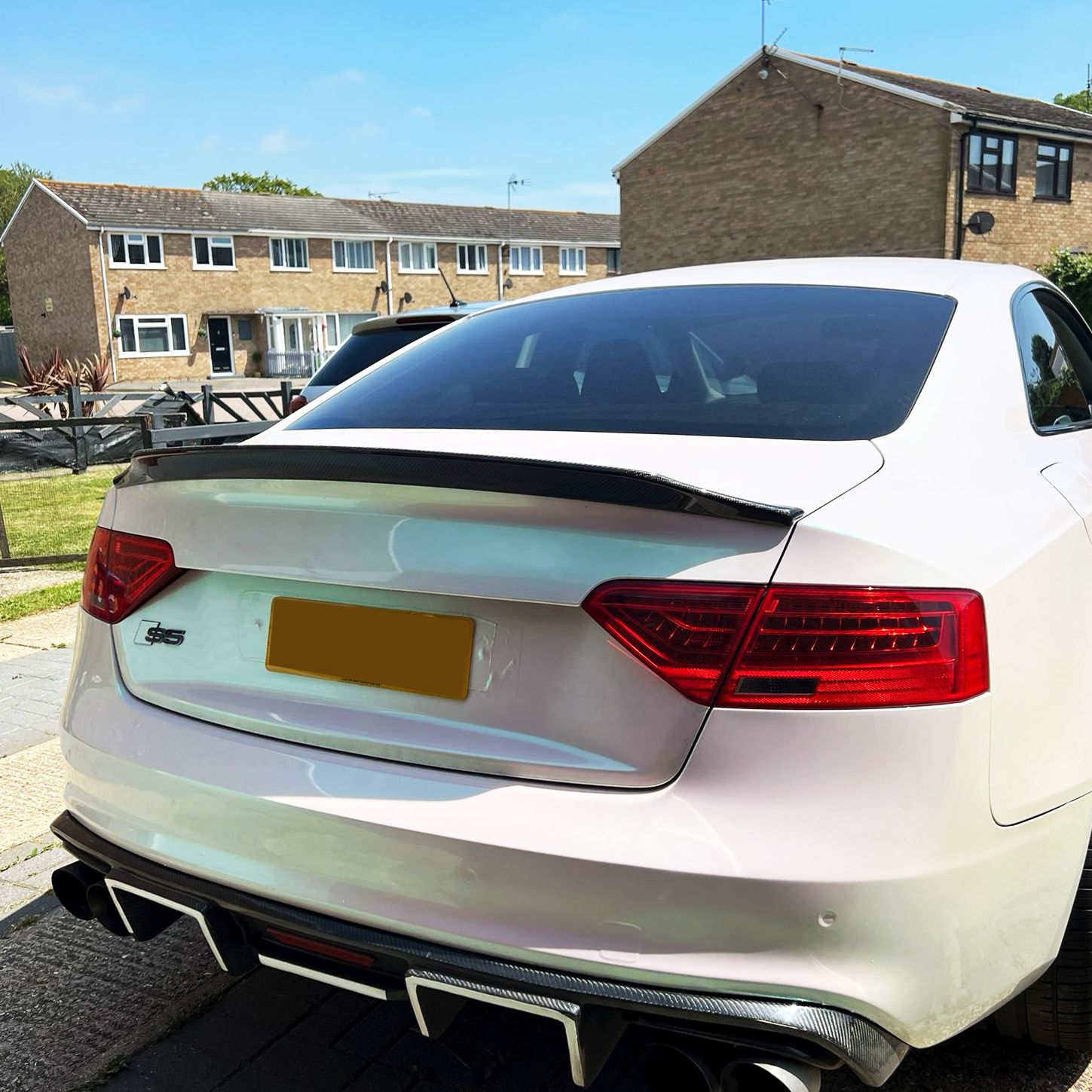 R Style Carbon Fibre Boot Spoiler for Audi B8 B8.5 S5 RS5 2 Door 07-16 - Carbon Factory