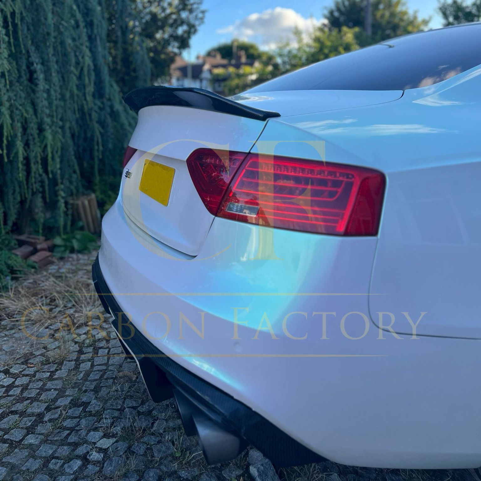R Style Carbon Fibre Boot Spoiler for Audi B8 B8.5 S5 RS5 2 Door 07-16 - Carbon Factory