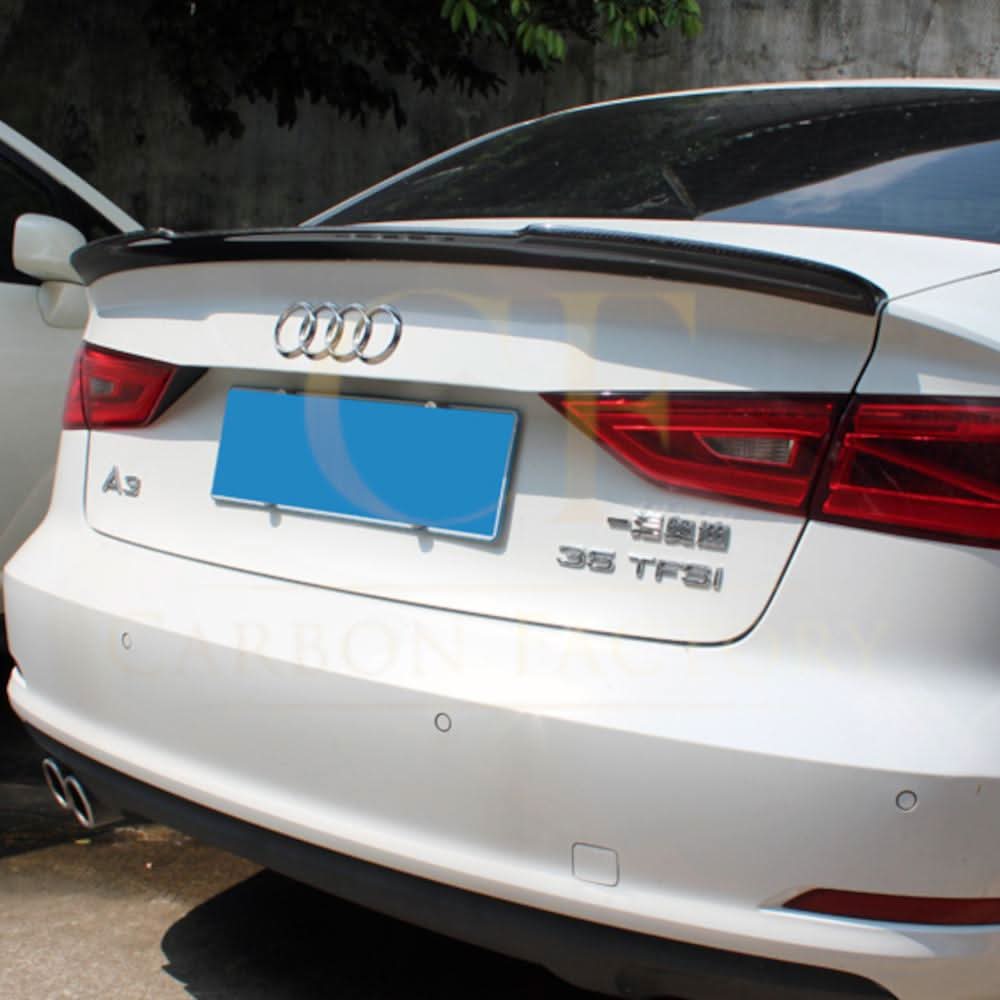 V Style Carbon Fibre Boot Spoiler for Audi A3 S3 RS3 Saloon 13-20 - Carbon Factory