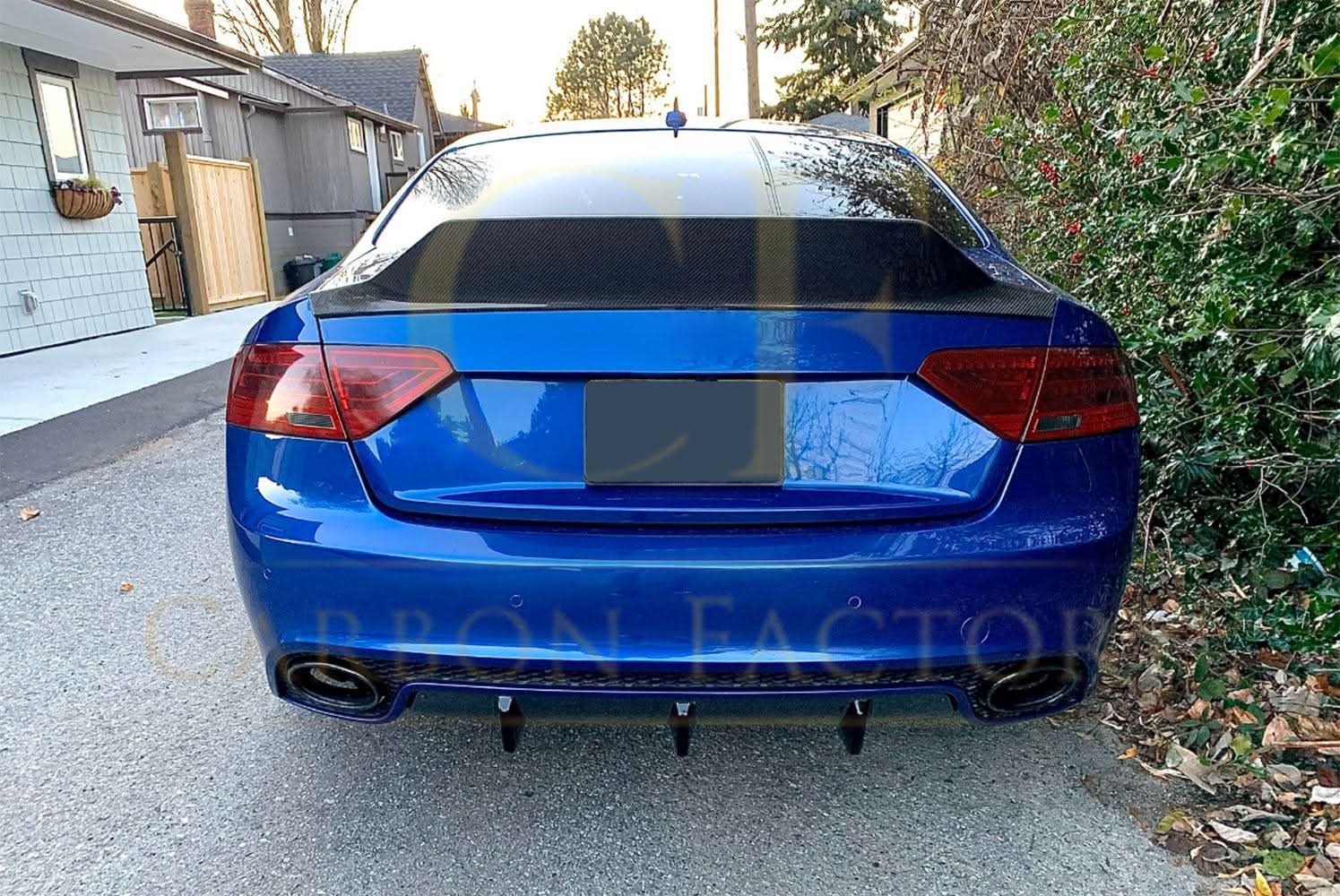 V Style Carbon Fibre Boot Spoiler for Audi B8.5 RS5 Coupe 12-16 - Carbon Factory