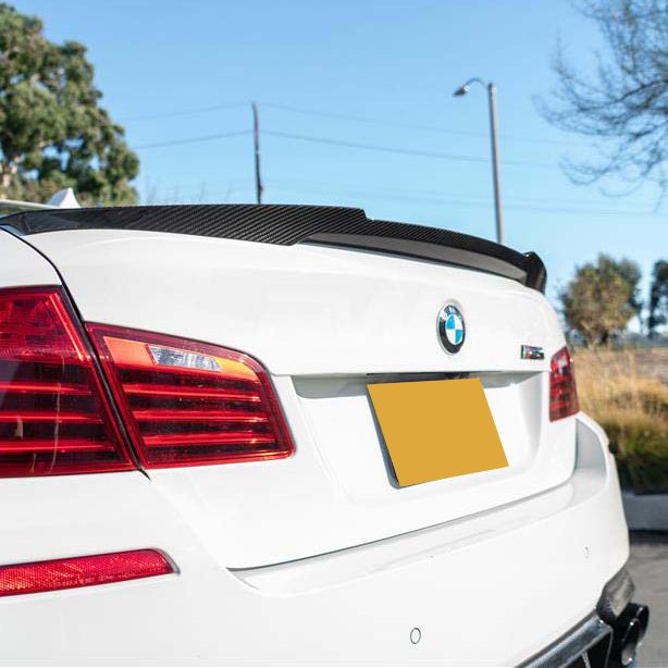 V Style Carbon Fibre Boot Spoiler for BMW 5 Series F10 inc M5 10-17 - Carbon Factory