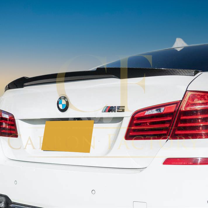 V Style Carbon Fibre Boot Spoiler for BMW 5 Series F10 inc M5 10-17 - Carbon Factory