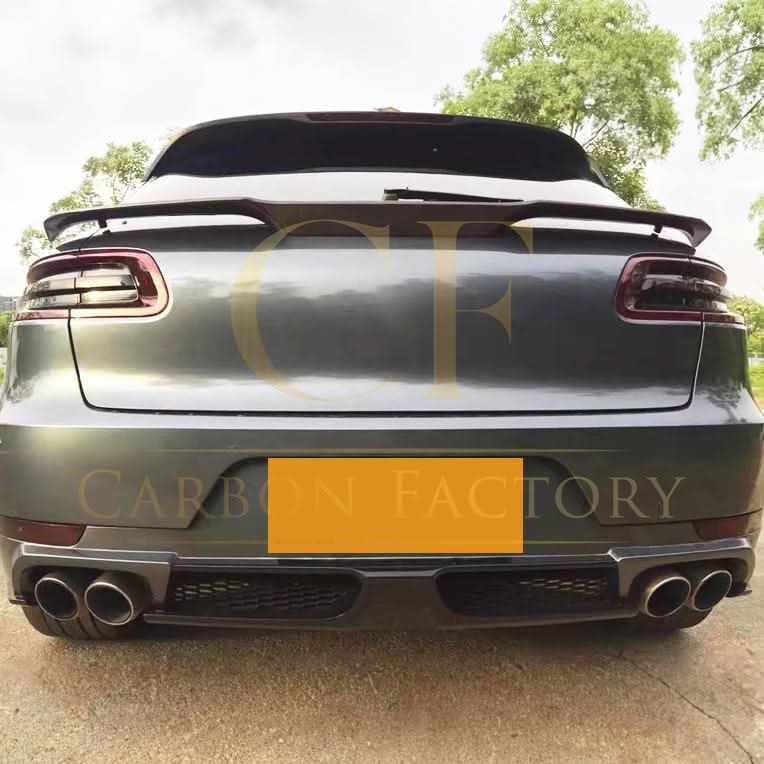 Real Carbon Fiber Trunk Spoiler Wing For Porsche Macan (2014-2019) – Middle Window Lip, Gloss Finish
