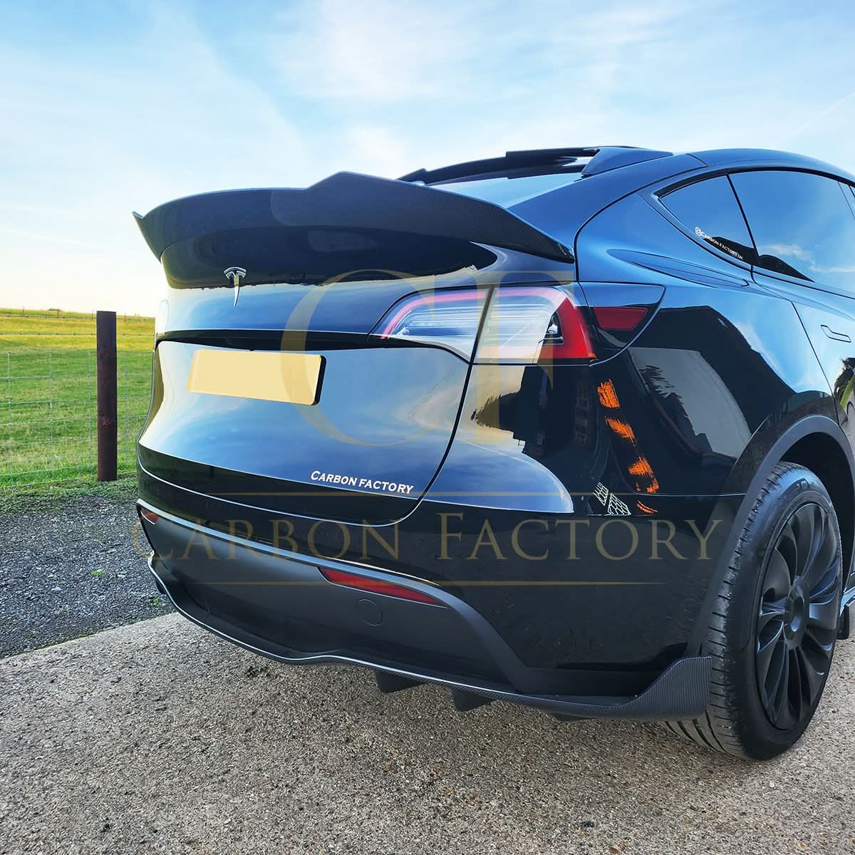 V Style Pre-Preg Carbon Fibre Rear Spoiler for Tesla Model Y 19-23 - Carbon Factory