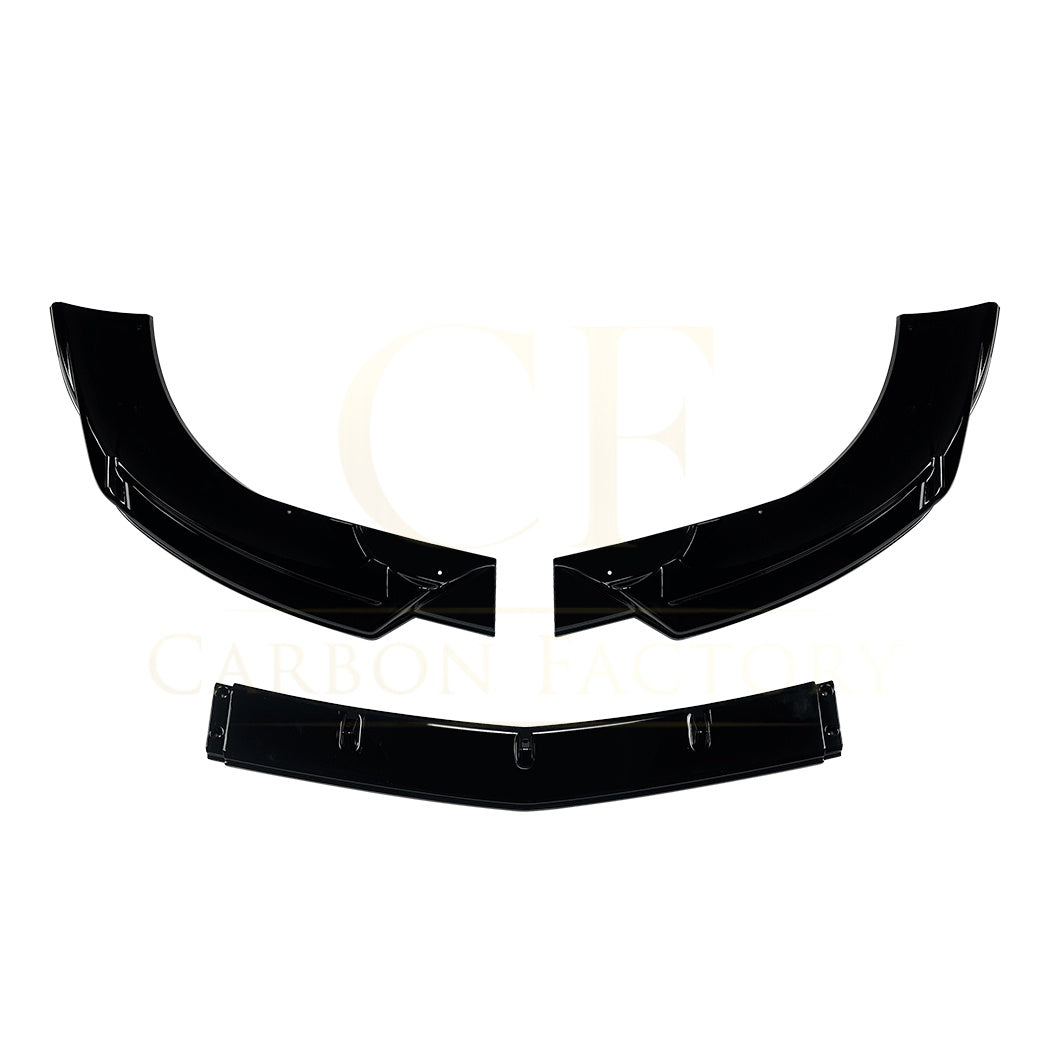 V Style Gloss Black Front Splitter for Mercedes Benz W204 C Class AMG Model 08-10 - Carbon Factory