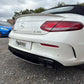 AMG Style Gloss Black Rear Diffuser & Exhaust Tips for Mercedes Benz W205 C Class & C63 Coupe 15-21 - Carbon Factory