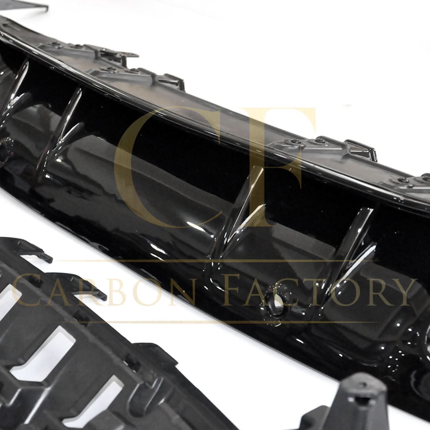 AMG Style Gloss Black Rear Diffuser & Exhaust Tips for Mercedes Benz W205 C Class & C63 Saloon & Estate 15-21 - Carbon Factory