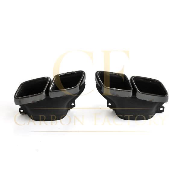 CF Style Gloss Black Rear Diffuser & Exhaust Tips for Mercedes Benz W205 C Class & C63 Saloon & Estate 15-21 - Carbon Factory