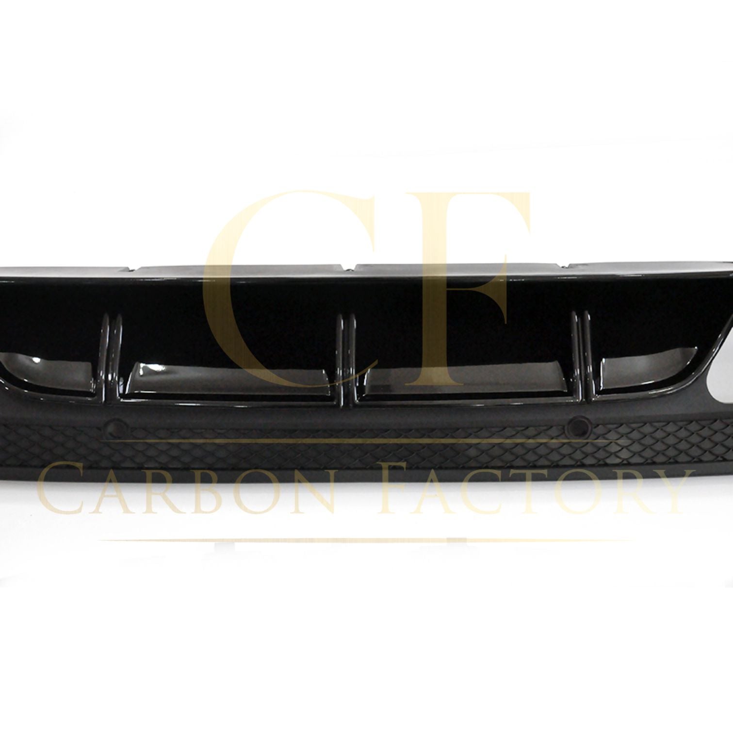 ED1 Style Gloss Black Rear Diffuser & Exhaust Tips for Mercedes Benz W205 C Class & C63 Saloon & Estate 15-21 - Carbon Factory