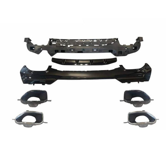 440 Style Gloss Black Rear Diffuser with Exhaust Tips for BMW 4 Series G22 20-Present - Carbon Factory