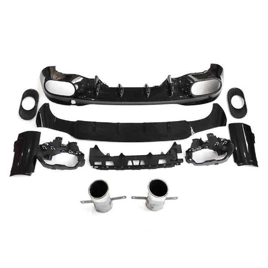 AMG Style Gloss Black Rear Diffuser & Exhaust Tips for Mercedes Benz W118 CLA 19-Present - Carbon Factory