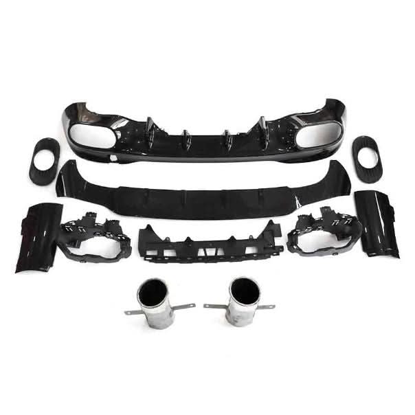 AMG Style Gloss Black Rear Diffuser & Exhaust Tips for Mercedes Benz W118 CLA 19-Present - Carbon Factory