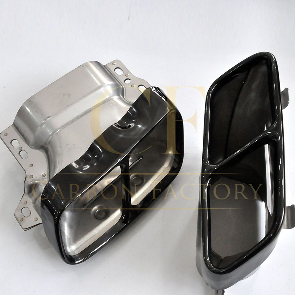 AMG Style Gloss Black Rear Diffuser with Exhaust Tips for Mercedes Benz W176 A Class 13-18 - Carbon Factory