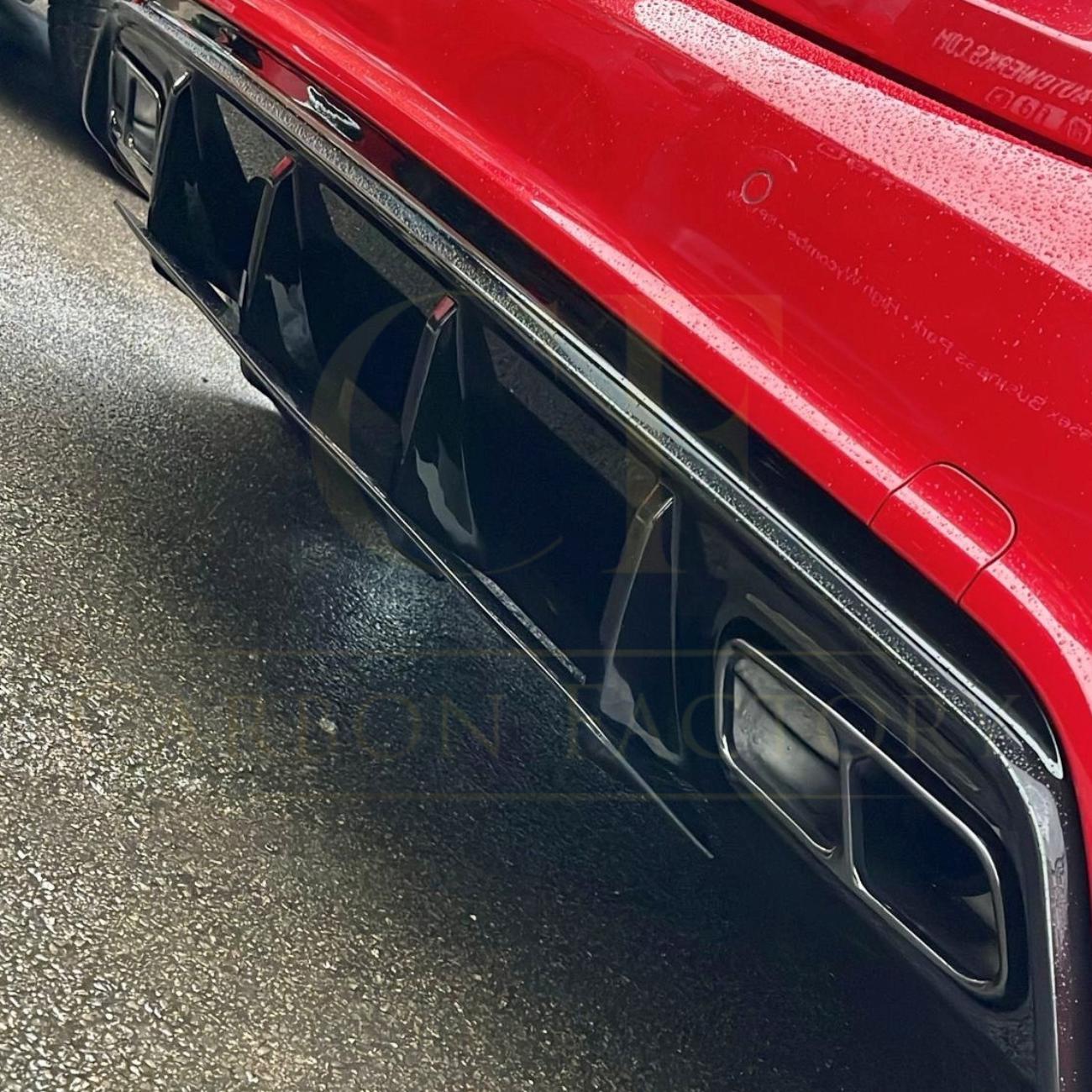 AMG Style Gloss Black Rear Diffuser with Exhaust Tips for Mercedes Benz W176 A Class 13-18 - Carbon Factory