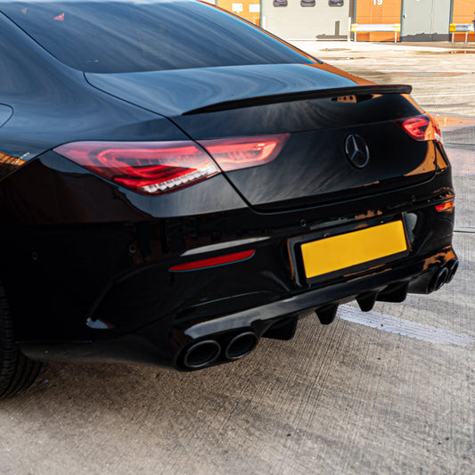 Brabus Style Gloss Black Rear Diffuser & Exhaust Tips for Mercedes Benz W118 CLA 19-Present - Carbon Factory