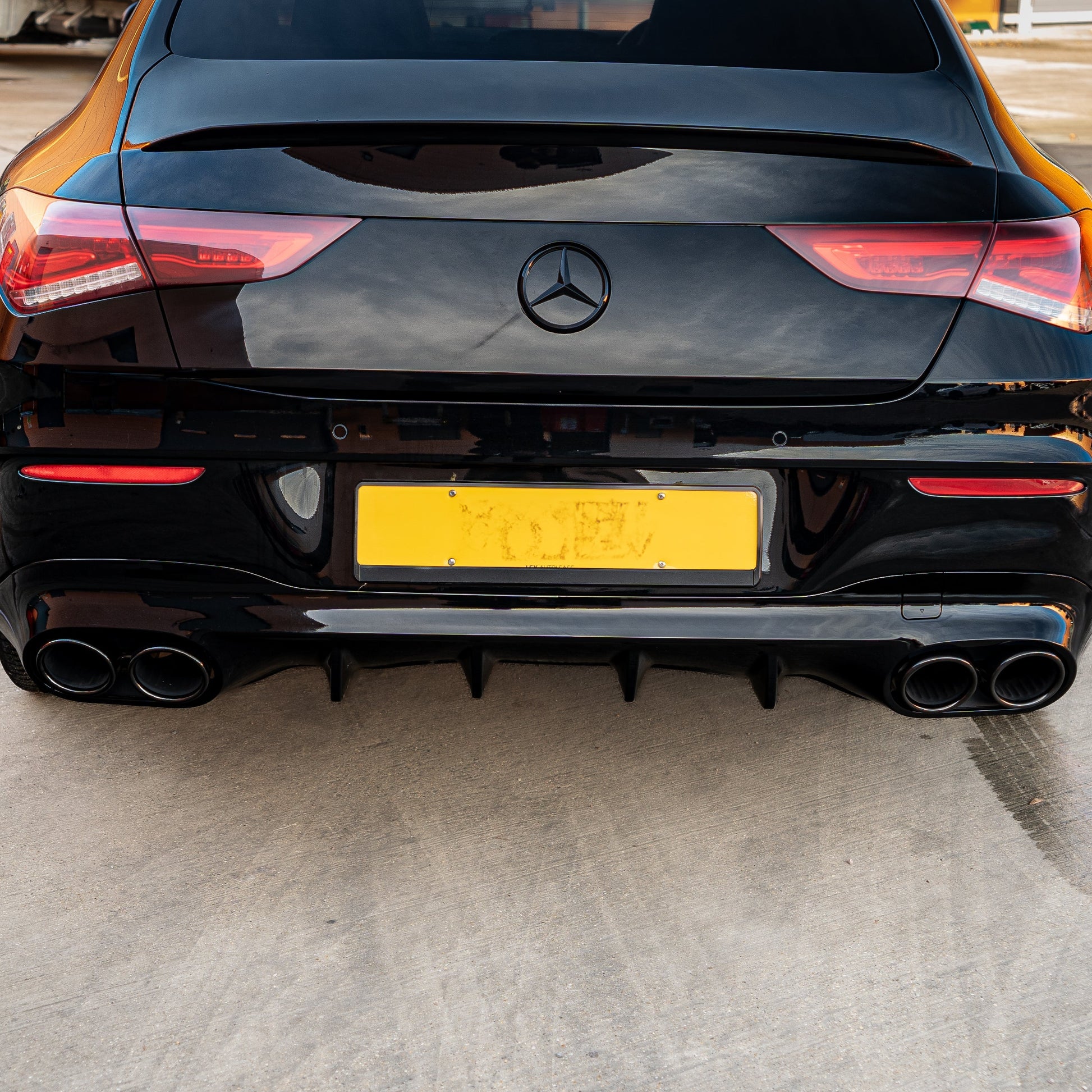 Brabus Style Gloss Black Rear Diffuser & Exhaust Tips for Mercedes Benz W118 CLA 19-Present - Carbon Factory