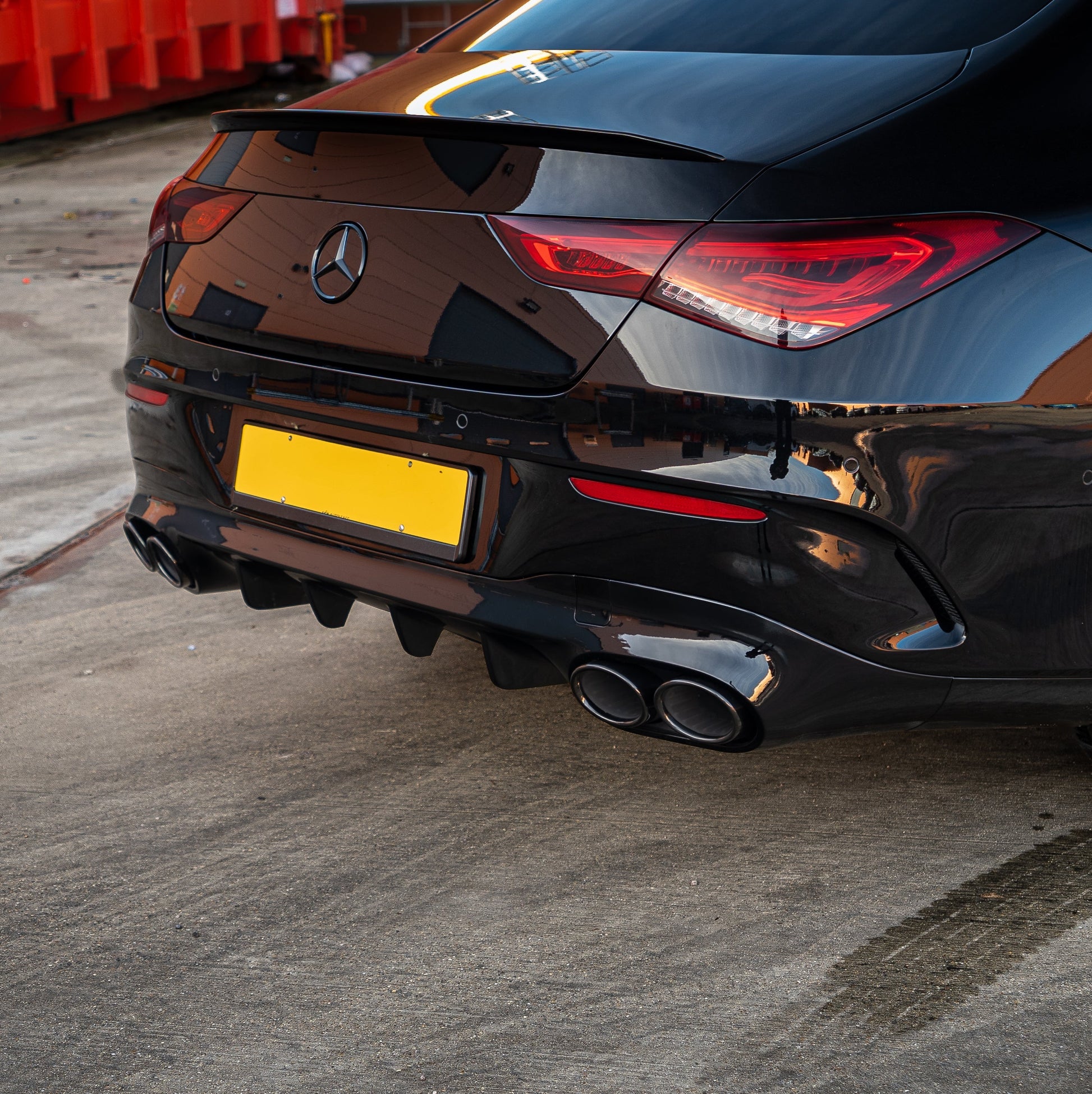 Brabus Style Gloss Black Rear Diffuser & Exhaust Tips for Mercedes Benz W118 CLA 19-Present - Carbon Factory